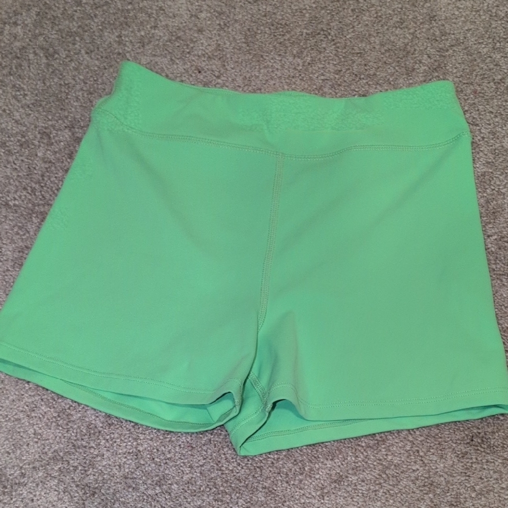 Danz N Motion Green Girls Dance Biker Shorts Size 12-14